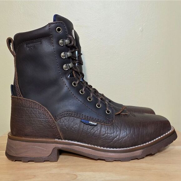 Tony Lama Greasewood Composite Toe Waterproof Work Boots Brown TW3417 Men's 9 - Picture 1 of 7
